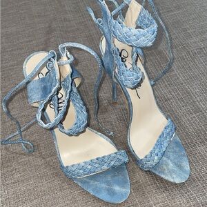 Blue Braided Women's Heels